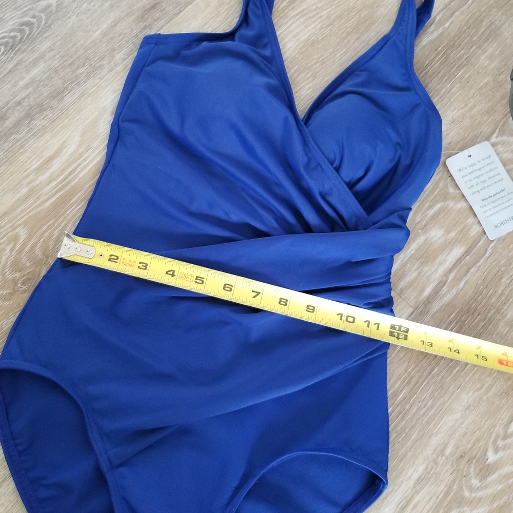 Miraclesuit One Piece Swimsuit Oceanus NWT Purple Molded Cups Crisscross Ruching - Picture 6 of 11